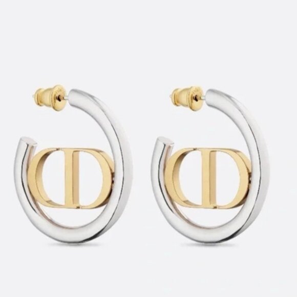 Dior Two-toned Hoop Earrings - Picture 1 of 6